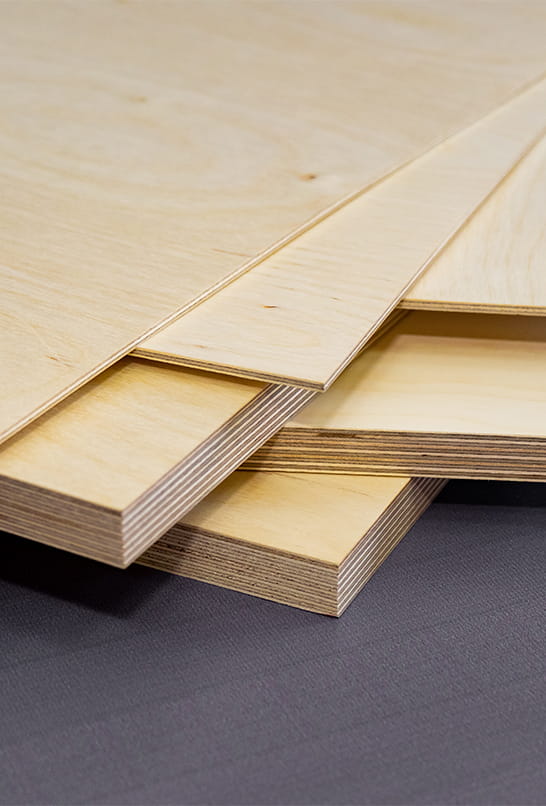 Plywood and laths